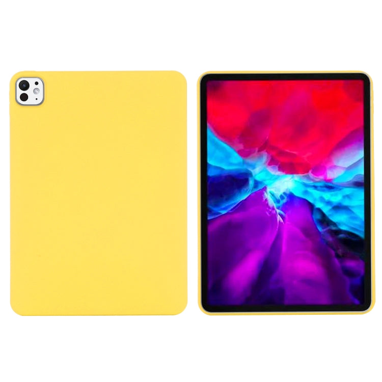 For iPad Pro 13 2024 Pure Color Liquid Silicone Shockproof Tablet Case(Yellow) - iPad Pro 13 2024 Cases by PMC Jewellery | Online Shopping South Africa | PMC Jewellery | Buy Now Pay Later Mobicred