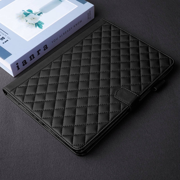 For Lenovo Tab M10 Plus 10.6 3rd Gen Rhombus Lattice Leather Smart Tablet Case(Black) - free shipping - PMC TechLife - Order now!