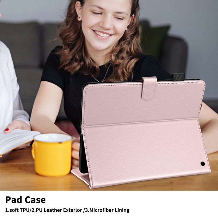 For Amazon Kindle Fire HD10 2023 Rhombus Lattice Leather Tablet Case(Rose Gold) - Amazon by PMC TechLife | Online Shopping South Africa | PMC TechLife | Buy Now Pay Later Mobicred