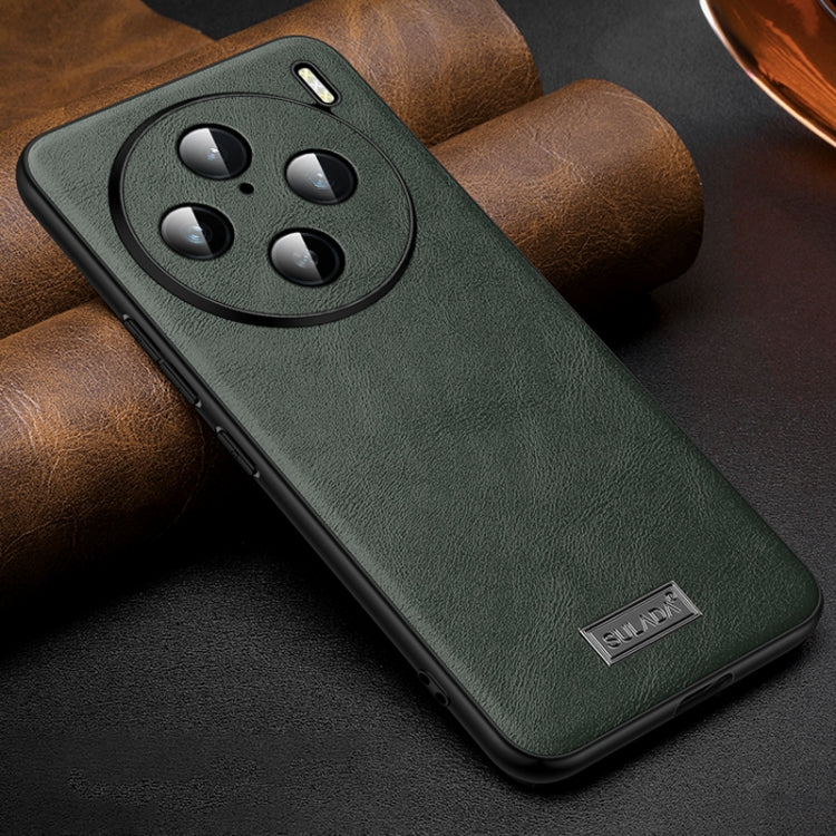 For vivo X100s Pro / X100 Pro SULADA Shockproof TPU + Handmade Leather Phone Case(Green) - X100 Pro Cases by SULADA | Online Shopping South Africa | PMC Jewellery | Buy Now Pay Later Mobicred