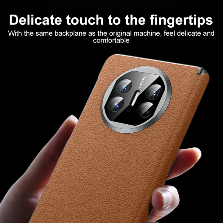 For Huawei Mate X5 SULADA Frameless Top Layer Cowhide Leather + PC Phone Case(Purple) - free shipping - PMC Jewellery - Order now!