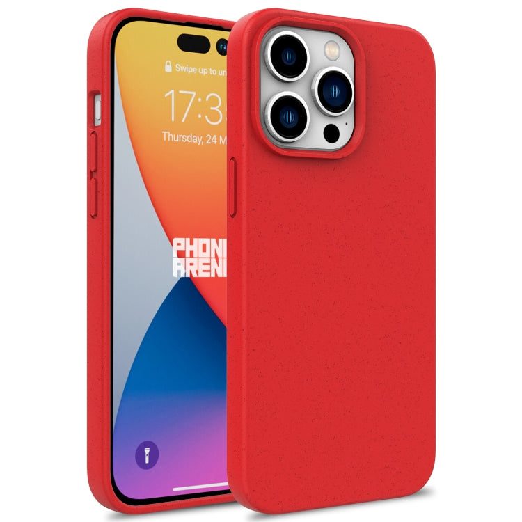 For iPhone 16 Pro Max Wheat Straw TPU Phone Case(Red) - iPhone 16 Pro Max Cases by PMC Jewellery | Online Shopping South Africa | PMC Jewellery | Buy Now Pay Later Mobicred