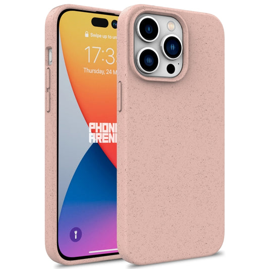 For iPhone 16 Pro Max Wheat Straw TPU Phone Case(Pink) - iPhone 16 Pro Max Cases by PMC Jewellery | Online Shopping South Africa | PMC Jewellery | Buy Now Pay Later Mobicred