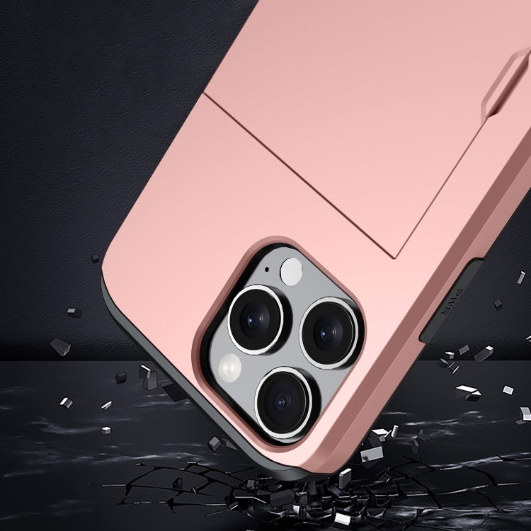 For iPhone 16 Plus Shockproof Armor Phone Case with Card Slot(Gold) - iPhone 16 Plus Cases by PMC TechLife | Online Shopping South Africa | PMC TechLife | Buy Now Pay Later Mobicred