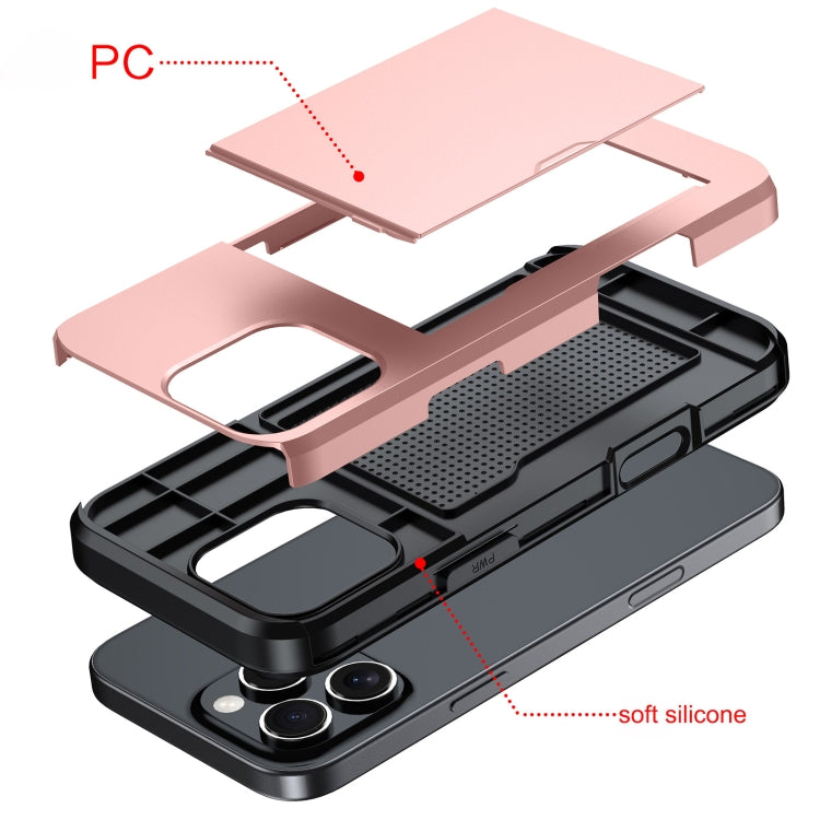 For iPhone 16 Shockproof Armor Phone Case with Card Slot(Black) - free shipping - PMC TechLife - Order now!
