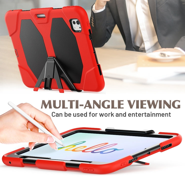 For iPad Pro 11 2024 Colorful Silicone Heavy Duty Hybrid PC Tablet Case(Red) - iPad Pro 11 2024 Cases by PMC TechLife | Online Shopping South Africa | PMC TechLife | Buy Now Pay Later Mobicred