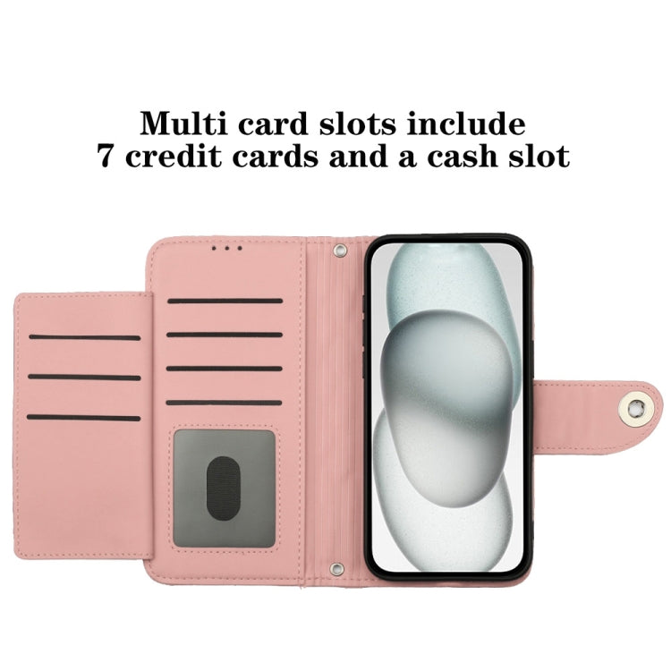 For Blackview Wave 6C Rhombic Texture Flip Leather Phone Case with Lanyard(Coral Pink) - More Brand by PMC TechLife | Online Shopping South Africa | PMC TechLife | Buy Now Pay Later Mobicred