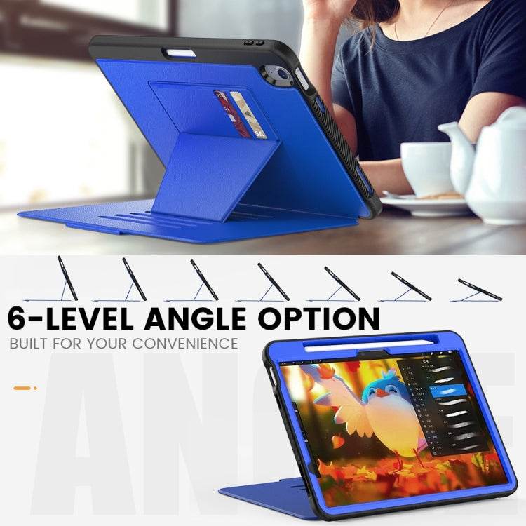 For iPad Air 11 2025 / 2024 Smart B Magnetic Holder Leather Tablet Case(Blue) - iPad Air 11 2025 / 2024 Cases by PMC TechLife | Online Shopping South Africa | PMC TechLife | Buy Now Pay Later Mobicred