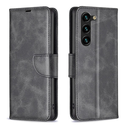 For Samsung Galaxy S25+ 5G Lambskin Texture Pure Color Flip Leather Phone Case(Black) - Galaxy S25+ 5G Cases by PMC Jewellery | Online Shopping South Africa | PMC Jewellery | Buy Now Pay Later Mobicred