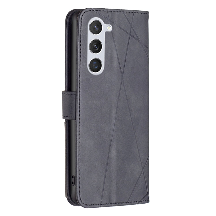 For Samsung Galaxy S25 5G Magnetic Buckle Rhombus Texture Leather Phone Case(Black) - Galaxy S25 5G Cases by PMC Jewellery | Online Shopping South Africa | PMC Jewellery | Buy Now Pay Later Mobicred