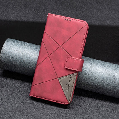 For Samsung Galaxy S25+ 5G Magnetic Buckle Rhombus Texture Leather Phone Case(Red) - Galaxy S25+ 5G Cases by PMC Jewellery | Online Shopping South Africa | PMC Jewellery | Buy Now Pay Later Mobicred