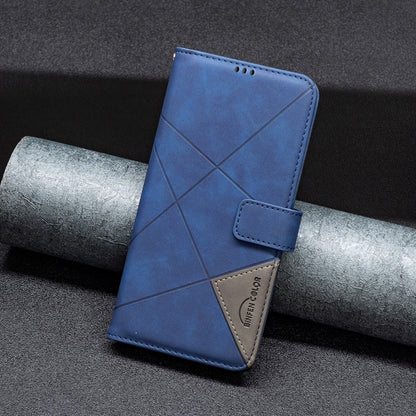 For Samsung Galaxy S25 Ultra 5G Magnetic Buckle Rhombus Texture Leather Phone Case(Blue) - Galaxy S25 Ultra 5G Cases by PMC Jewellery | Online Shopping South Africa | PMC Jewellery | Buy Now Pay Later Mobicred