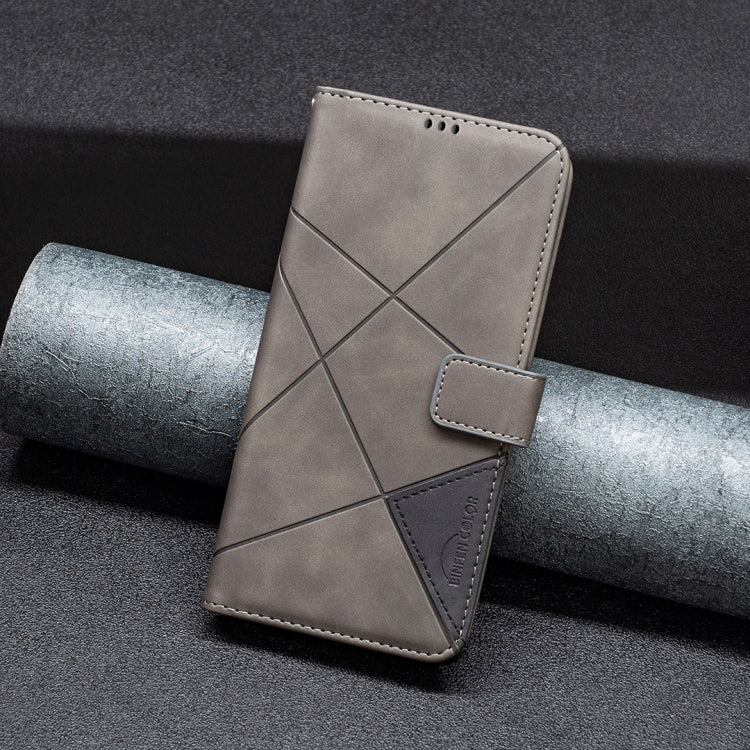 For Samsung Galaxy S25 Ultra 5G Magnetic Buckle Rhombus Texture Leather Phone Case(Grey) - Galaxy S25 Ultra 5G Cases by PMC Jewellery | Online Shopping South Africa | PMC Jewellery | Buy Now Pay Later Mobicred