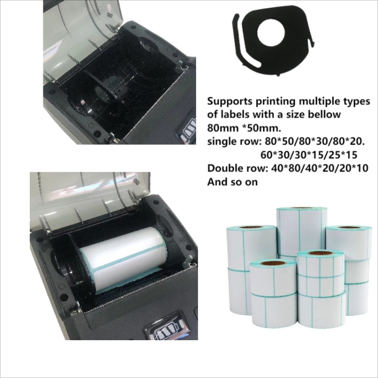 BT-802 80mm USB-C/Type-C + Bluetooth Portable Thermal Printer(US Plug) - Printer by PMC TechLife | Online Shopping South Africa | PMC TechLife | Buy Now Pay Later Mobicred