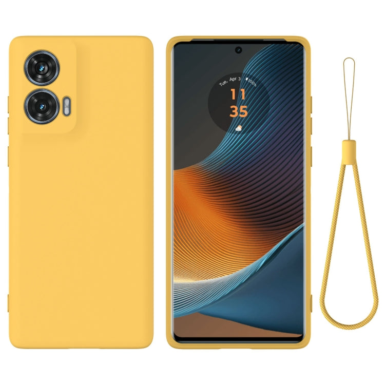 For Motorola Edge 50 Fusion Solid Color Liquid Silicone Dropproof Full Coverage Phone Case(Yellow) - free shipping - PMC TechLife - Order now!