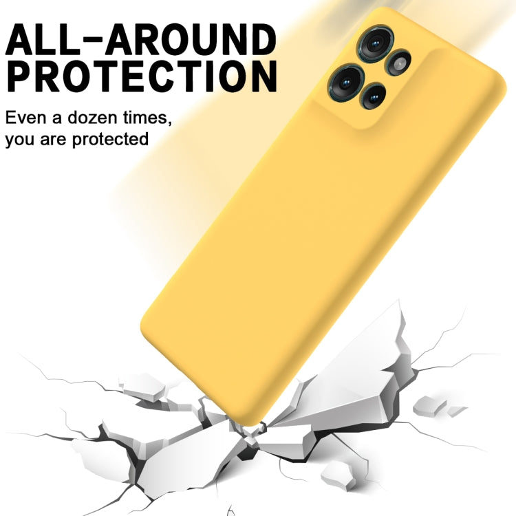 For Motorola Edge 50 Solid Color Liquid Silicone Dropproof Full Coverage Phone Case(Yellow) - free shipping - PMC TechLife - Order now!