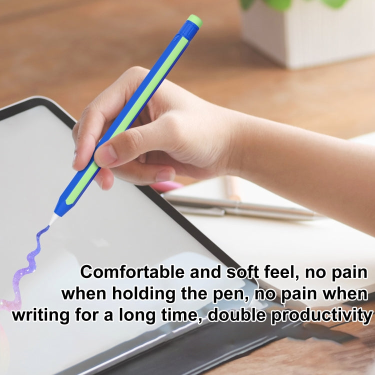 For Apple Pencil 2 / Pencil Pro Colorful Pencil Style Stylus Silicone Protective Case(Black White) - Pencil Accessories by PMC Jewellery | Online Shopping South Africa | PMC Jewellery | Buy Now Pay Later Mobicred