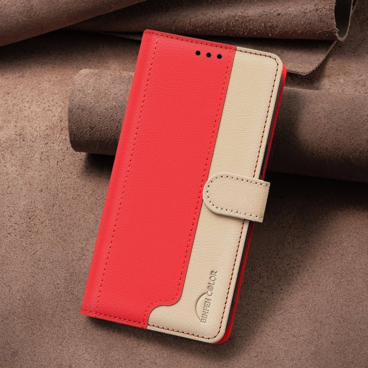 For Google Pixel 9 Pro Color Matching RFID Anti-theft Leather Phone Case(Red) - Google Cases by PMC TechLife | Online Shopping South Africa | PMC TechLife | Buy Now Pay Later Mobicred