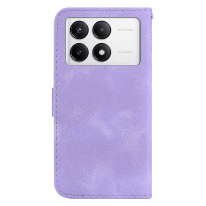 For Xiaomi Redmi K70 / K70 Pro Seven-shaped Embossed Leather Phone Case(Purple) - K70 Cases by PMC Jewellery | Online Shopping South Africa | PMC Jewellery | Buy Now Pay Later Mobicred