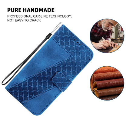 For Xiaomi Redmi K70 / K70 Pro Seven-shaped Embossed Leather Phone Case(Blue) - K70 Cases by PMC Jewellery | Online Shopping South Africa | PMC Jewellery | Buy Now Pay Later Mobicred