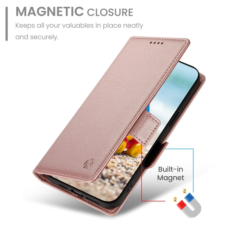 For Google Pixel 9 Pro Side Buckle Magnetic Frosted Leather Phone Case(Rose Gold) - Google Cases by PMC Jewellery | Online Shopping South Africa | PMC Jewellery | Buy Now Pay Later Mobicred