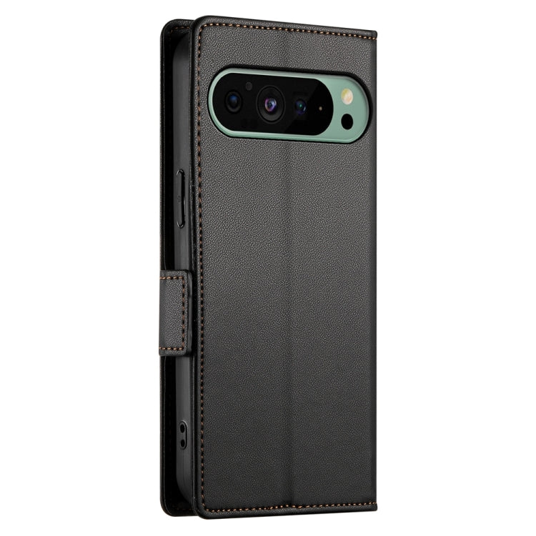 For Google Pixel 9 Side Buckle Magnetic Frosted Leather Phone Case(Black) - Google Cases by PMC Jewellery | Online Shopping South Africa | PMC Jewellery | Buy Now Pay Later Mobicred