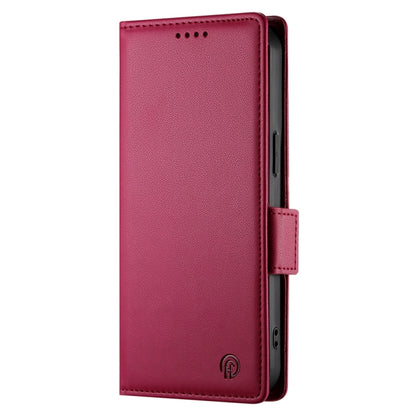 For Google Pixel 9 Side Buckle Magnetic Frosted Leather Phone Case(Wine Red) - Google Cases by PMC Jewellery | Online Shopping South Africa | PMC Jewellery | Buy Now Pay Later Mobicred