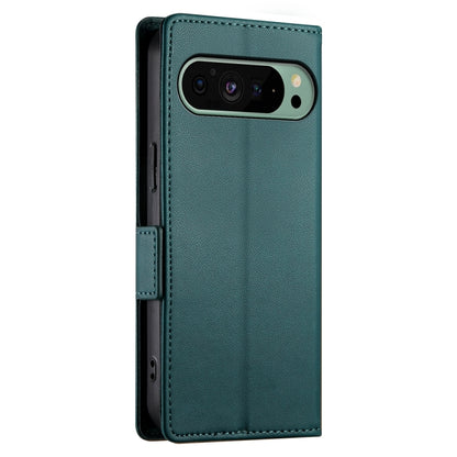 For Google Pixel 9 Side Buckle Magnetic Frosted Leather Phone Case(Dark Green) - Google Cases by PMC Jewellery | Online Shopping South Africa | PMC Jewellery | Buy Now Pay Later Mobicred