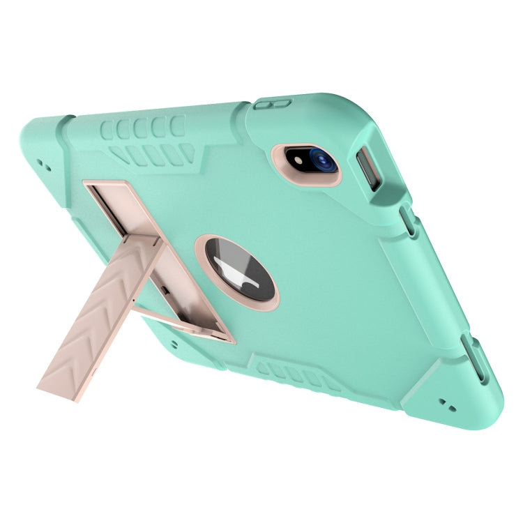 For iPad Air 11 2024 Armor Holder Silicone Hybrid PC Tablet Case(Mint Green Gold) - iPad Air 11 2024 Cases by PMC Jewellery | Online Shopping South Africa | PMC Jewellery | Buy Now Pay Later Mobicred