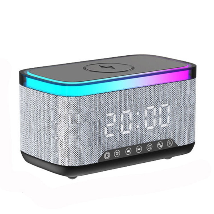 AEC S300 Portable 10W Power Multifunction Bluetooth Speaker Alarm Clock Wireless Charger(Black) - Desktop Speaker by AEC | Online Shopping South Africa | PMC Jewellery | Buy Now Pay Later Mobicred