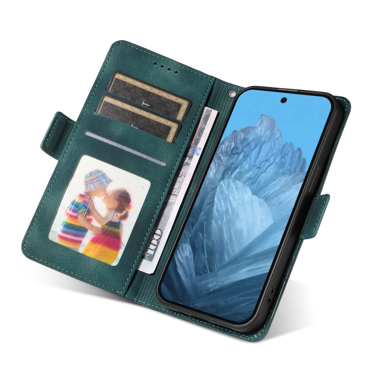 For Google Pixel 9 / 9 Pro Embossed Rhombus Starry Leather Phone Case(Green) - Google Cases by PMC TechLife | Online Shopping South Africa | PMC TechLife | Buy Now Pay Later Mobicred