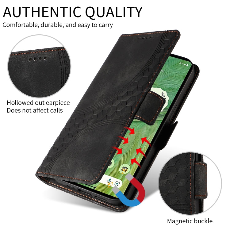 For Google Pixel 9 / 9 Pro Embossed Rhombus Starry Leather Phone Case(Black) - free shipping - PMC TechLife - Order now!