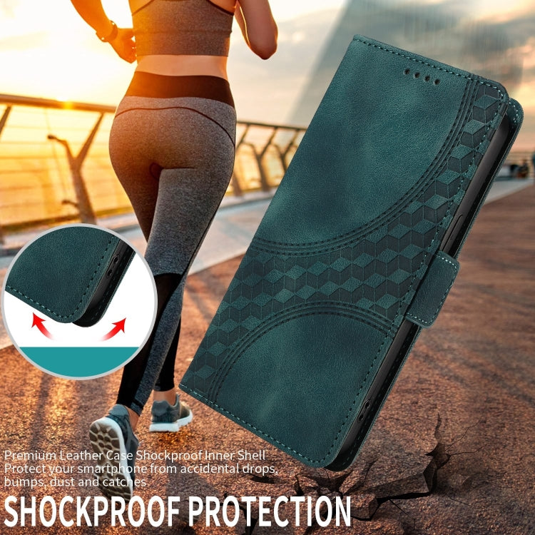 For Google Pixel 9 Pro XL Embossed Rhombus Starry Leather Phone Case(Green) - Google Cases by PMC TechLife | Online Shopping South Africa | PMC TechLife | Buy Now Pay Later Mobicred