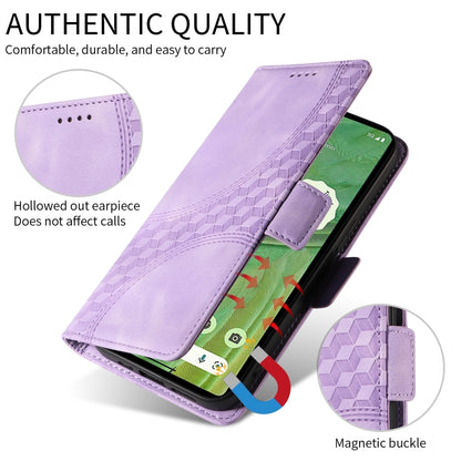 For Google Pixel 9 Pro XL Embossed Rhombus Starry Leather Phone Case(Purple) - Google Cases by PMC Jewellery | Online Shopping South Africa | PMC Jewellery | Buy Now Pay Later Mobicred