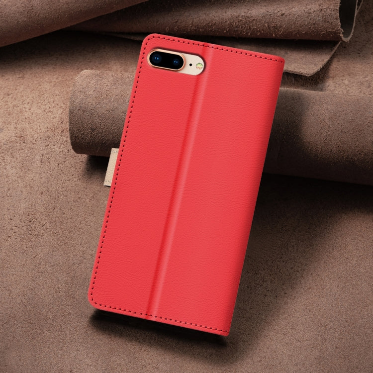 For iPhone 16e Color Matching RFID Anti-theft Leather Phone Case(Red) - free shipping - PMC TechLife - Order now!