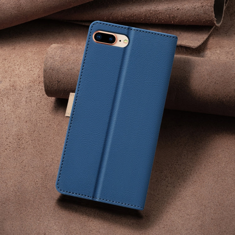 For iPhone SE 2024 Color Matching RFID Anti-theft Leather Phone Case(Blue) - More iPhone Cases by PMC Jewellery | Online Shopping South Africa | PMC Jewellery | Buy Now Pay Later Mobicred