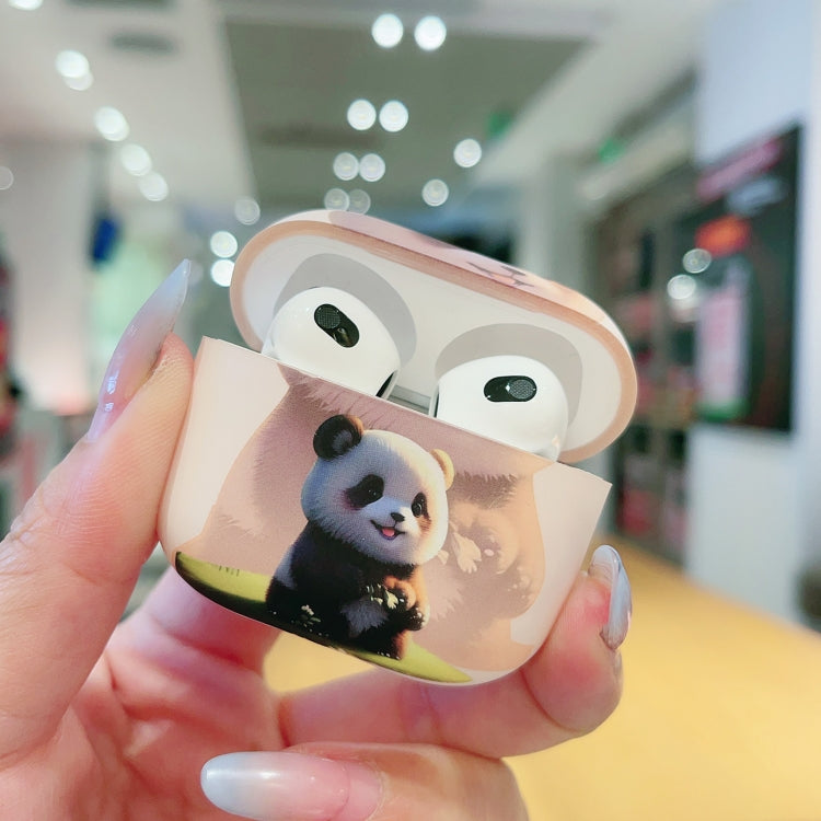 For AirPods 2 / 1 Phantom Panda Pattern Earbuds Box Frosted TPU Case(Black) - For AirPods 1/2 by PMC Jewellery | Online Shopping South Africa | PMC Jewellery | Buy Now Pay Later Mobicred