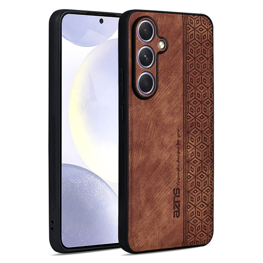 For Samsung Galaxy S25+ 5G AZNS 3D Embossed Skin Feel Phone Case(Brown) - Galaxy S25+ 5G Cases by AZNS | Online Shopping South Africa | PMC Jewellery | Buy Now Pay Later Mobicred