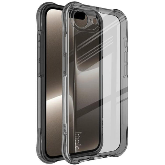 For iPhone 16e imak Shockproof Airbag TPU Phone Case(Transparent Black) - iPhone 16e Cases by imak | Online Shopping South Africa | PMC Jewellery | Buy Now Pay Later Mobicred