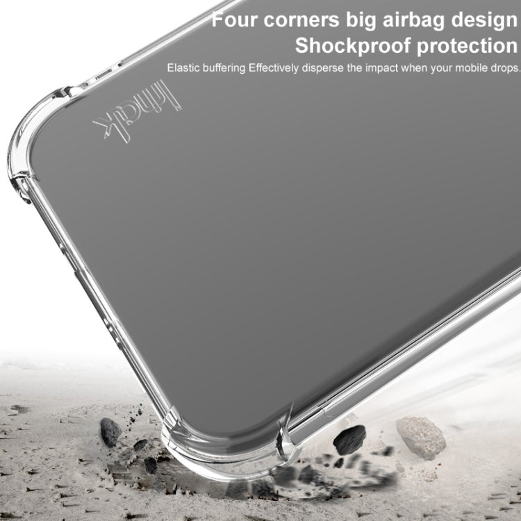 For iPhone 16 Pro imak Shockproof Airbag TPU Phone Case(Transparent Black) - iPhone 16 Pro Cases by imak | Online Shopping South Africa | PMC Jewellery | Buy Now Pay Later Mobicred