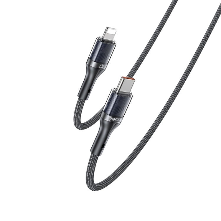 Yesido CA167 PD 27W USB-C / Type-C to 8 Pin Fast Charging Data Cable, Length:1.2m(Black) - 2 in 1 Cable by Yesido | Online Shopping South Africa | PMC Jewellery | Buy Now Pay Later Mobicred