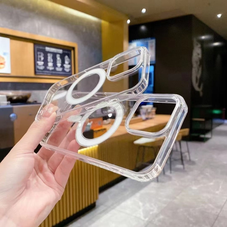 For iPhone 16 Plus Large Hole Camera MagSafe Magnetic Clear Acrylic TPU Case(Transparent) - iPhone 16 Plus Cases by PMC TechLife | Online Shopping South Africa | PMC TechLife | Buy Now Pay Later Mobicred