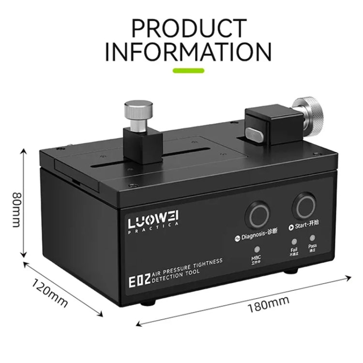 Luowei LW-E02 Phone Airtightness Electric Tester Supports Positive / Negative Pressure Test, US Plug - Test Tools by PMC Jewellery | Online Shopping South Africa | PMC Jewellery | Buy Now Pay Later Mobicred