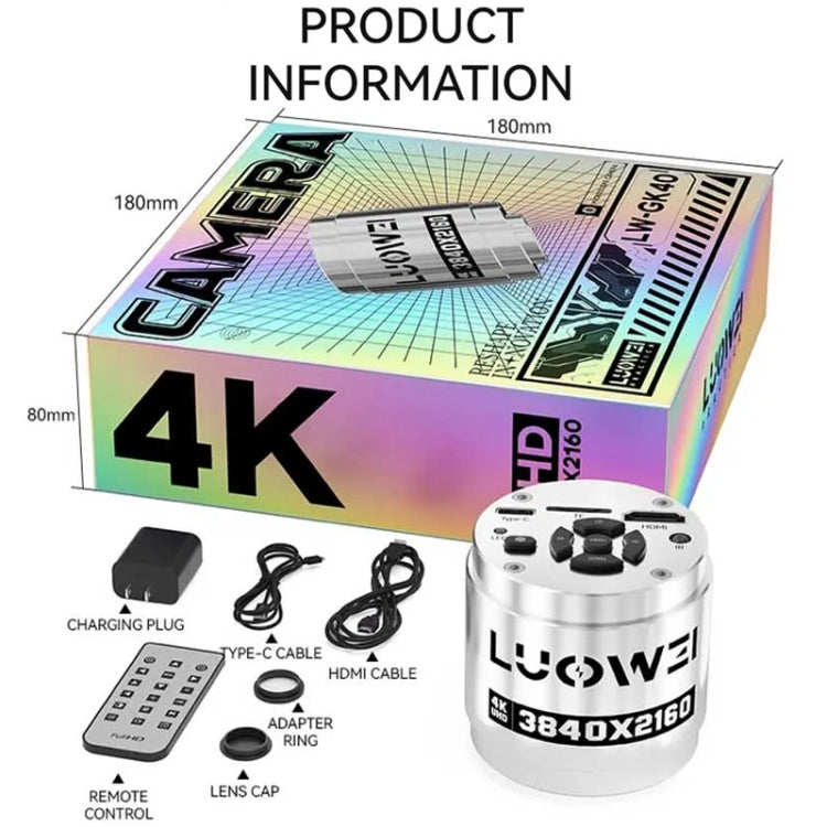Luowei LW-GK40 UHD 4K Microscope Camera with 5X Digital Zoom / Custom Storage - free shipping - PMC TechLife - Order now!