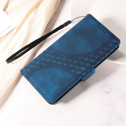 For Honor Magic6 Pro Embossed Rhombus Starry Leather Phone Case(Blue) - Honor Cases by PMC Jewellery | Online Shopping South Africa | PMC Jewellery | Buy Now Pay Later Mobicred