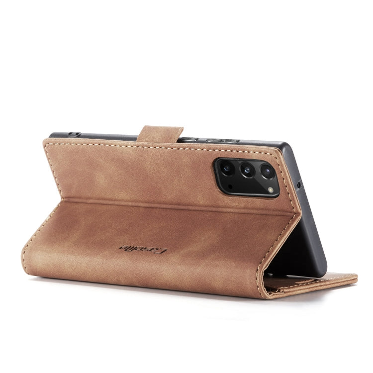 For Samsung Galaxy Note20 CaseMe Multifunctional Horizontal Flip Leather Case, with Card Slot & Holder & Wallet(Brown) - Galaxy Note20 Cases by CaseMe | Online Shopping South Africa | PMC Jewellery | Buy Now Pay Later Mobicred