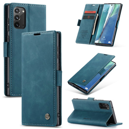 For Samsung Galaxy Note20 CaseMe Multifunctional Horizontal Flip Leather Case, with Card Slot & Holder & Wallet(Blue) - Galaxy Note20 Cases by CaseMe | Online Shopping South Africa | PMC Jewellery | Buy Now Pay Later Mobicred