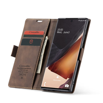 For Samsung Galaxy Note20 CaseMe Multifunctional Horizontal Flip Leather Case, with Card Slot & Holder & Wallet(Coffee) - Galaxy Note20 Cases by CaseMe | Online Shopping South Africa | PMC Jewellery