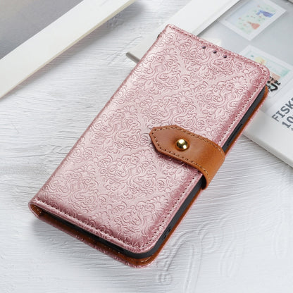 For Samsung Galaxy S25 Ultra 5G European Floral Embossed Leather Phone Case(Pink) - Galaxy S25 Ultra 5G Cases by PMC Jewellery | Online Shopping South Africa | PMC Jewellery | Buy Now Pay Later Mobicred