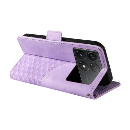 For Redmi K70 / K70 Pro Embossed Rhombus Starry Leather Phone Case(Purple) - K70 Pro Cases by PMC Jewellery | Online Shopping South Africa | PMC Jewellery | Buy Now Pay Later Mobicred